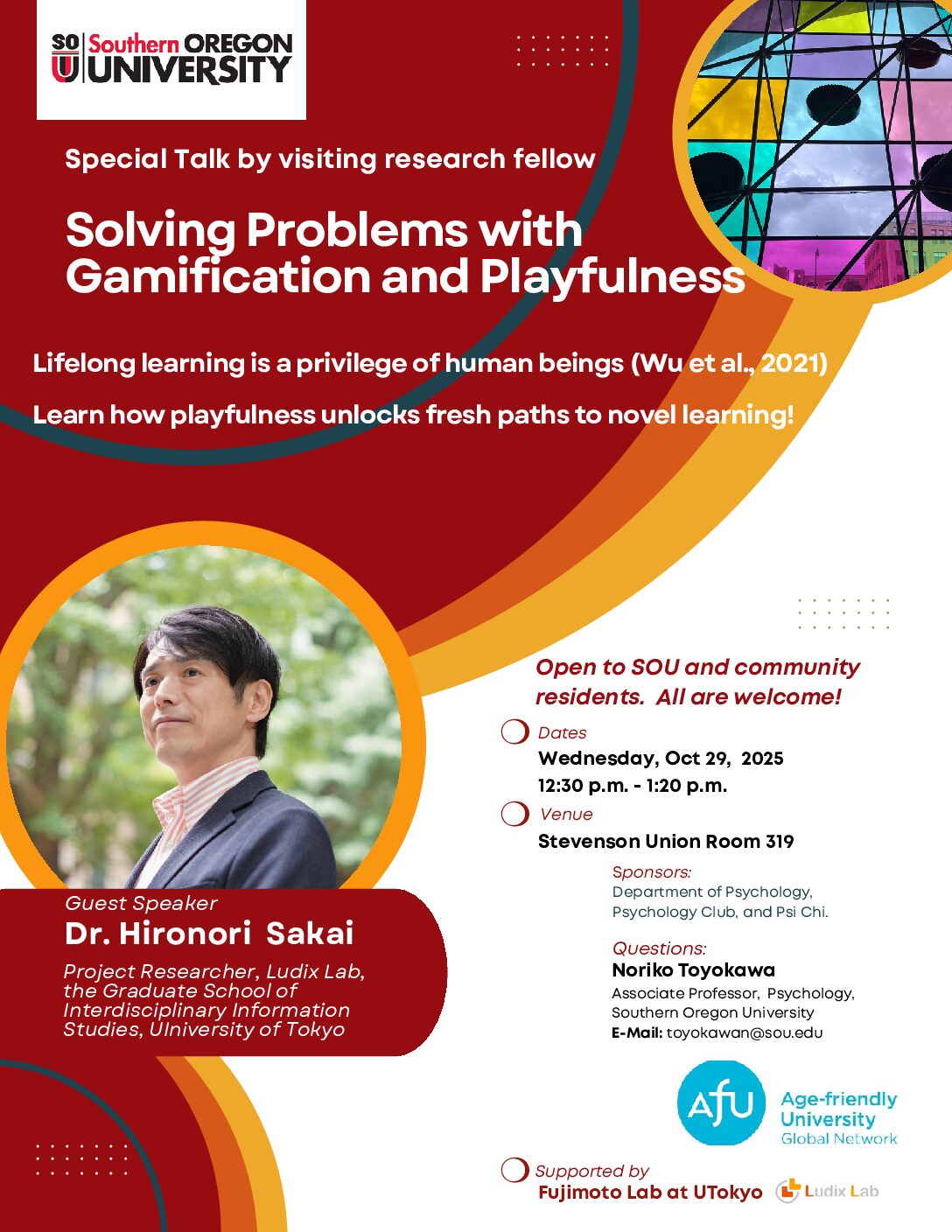 【活動報告】坂井特任研究員が Southern Oregon University（SOU）で特別講演をいたしました